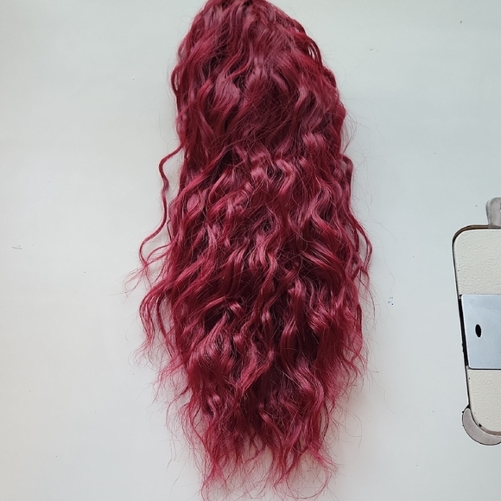 🚨Elegant Burgundy Curly Hair Ponytail